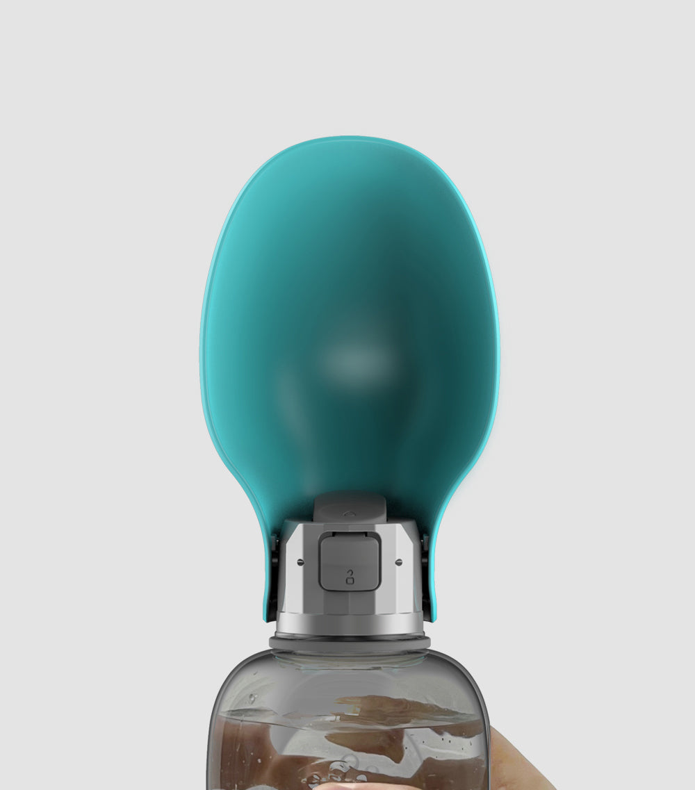 Portable Dog Water Bottle, 800ml travel dispenser.