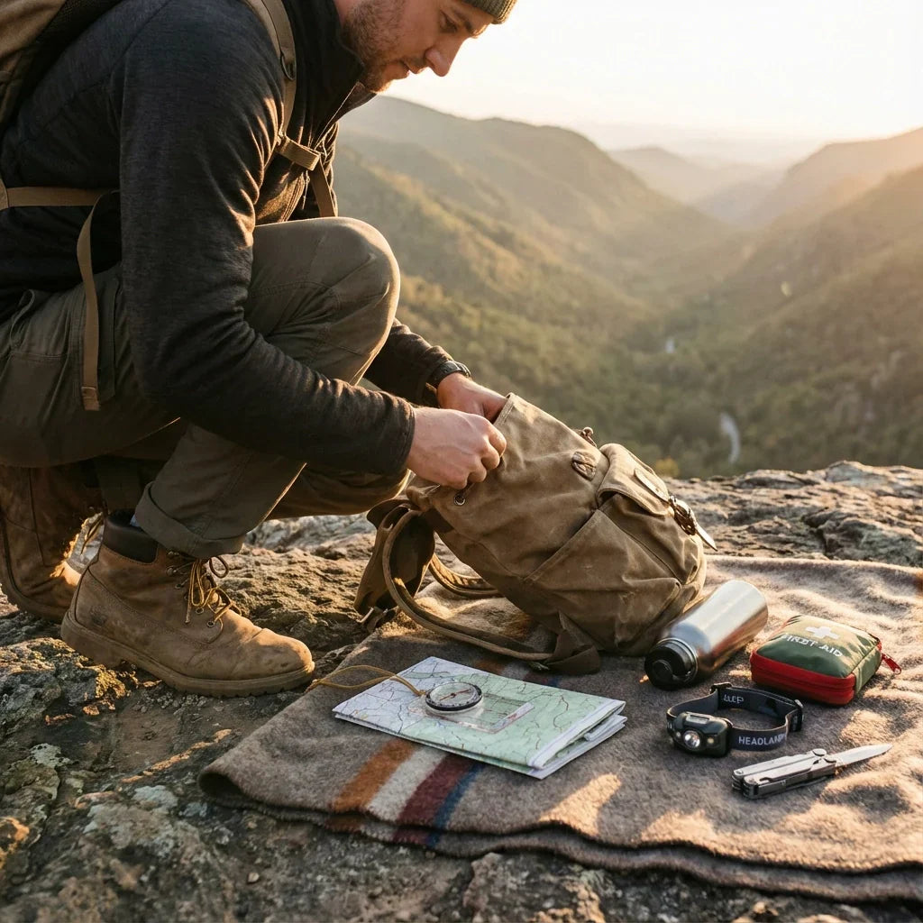 Heavy-duty tactical backpack with multiple compartments for adventure kit essentials