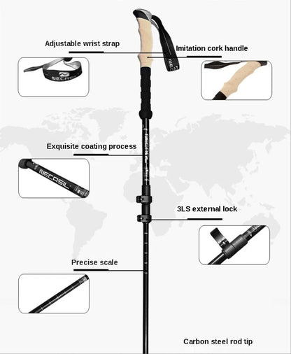 Ultralight Trekking Poles - Adjustable Hiking Sticks