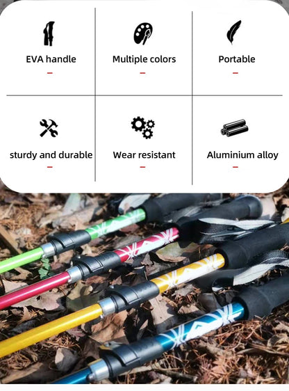 Collapsible Trekking Pole - Lightweight Hiking Stick