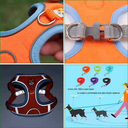 Dog Harness, adjustable reflective no-pull vest.