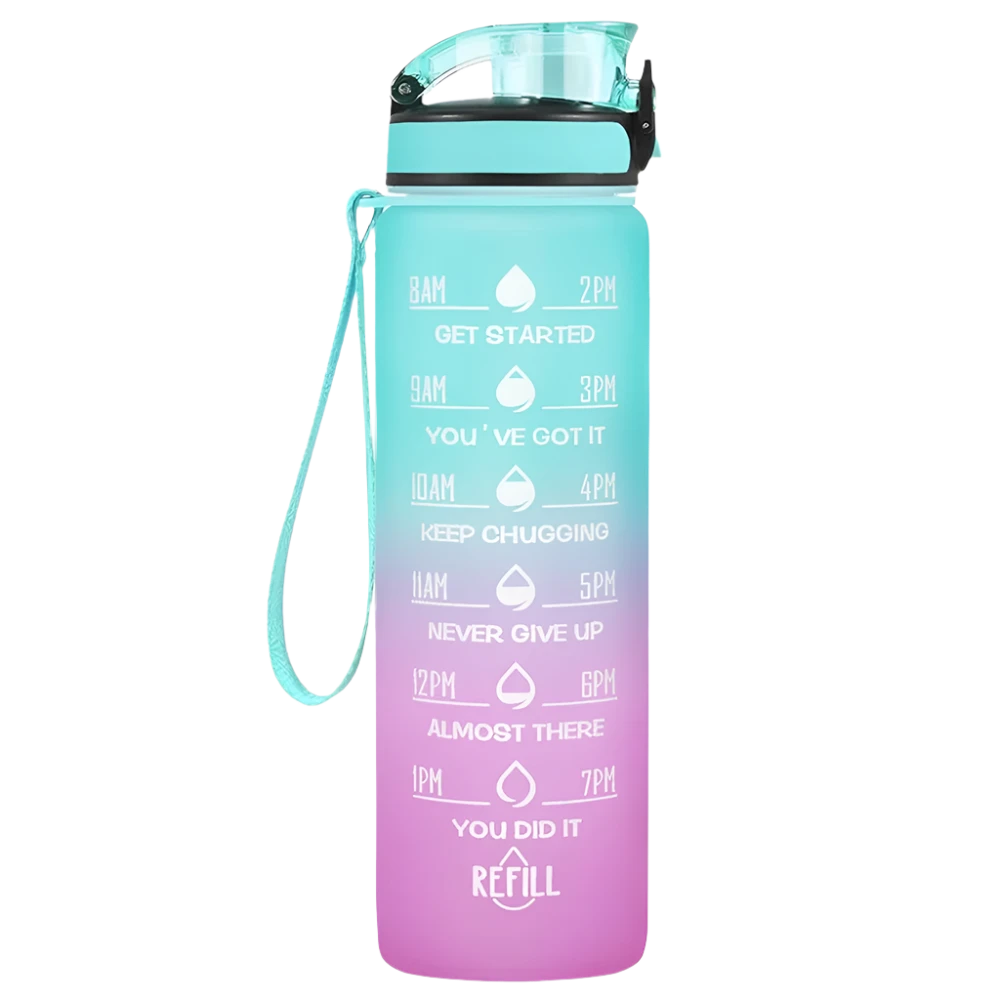 Motivational Water Bottle - 32oz Water Bottle