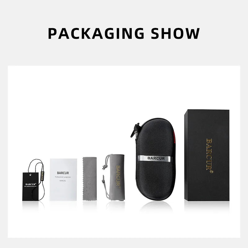 Collection of BARCUR branded packaging items on a white background