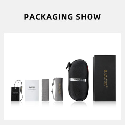 Collection of BARCUR branded packaging items on a white background