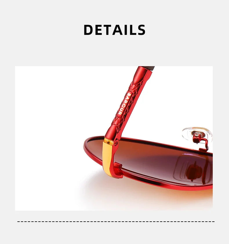 UV400 Polarized Sunglasses with vintage pilot frame.