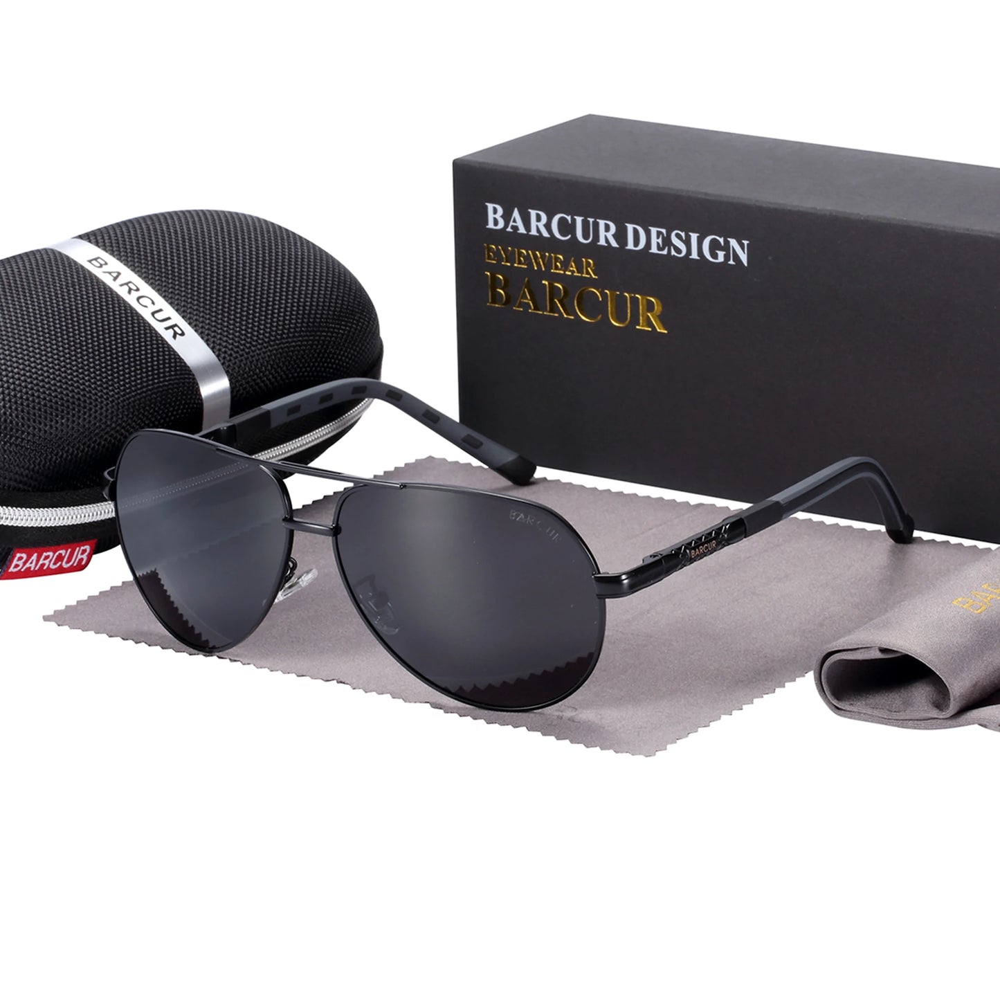 UV400 Polarized Sunglasses with vintage pilot frame.
