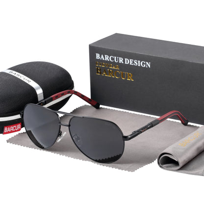 UV400 Polarized Sunglasses with vintage pilot frame.