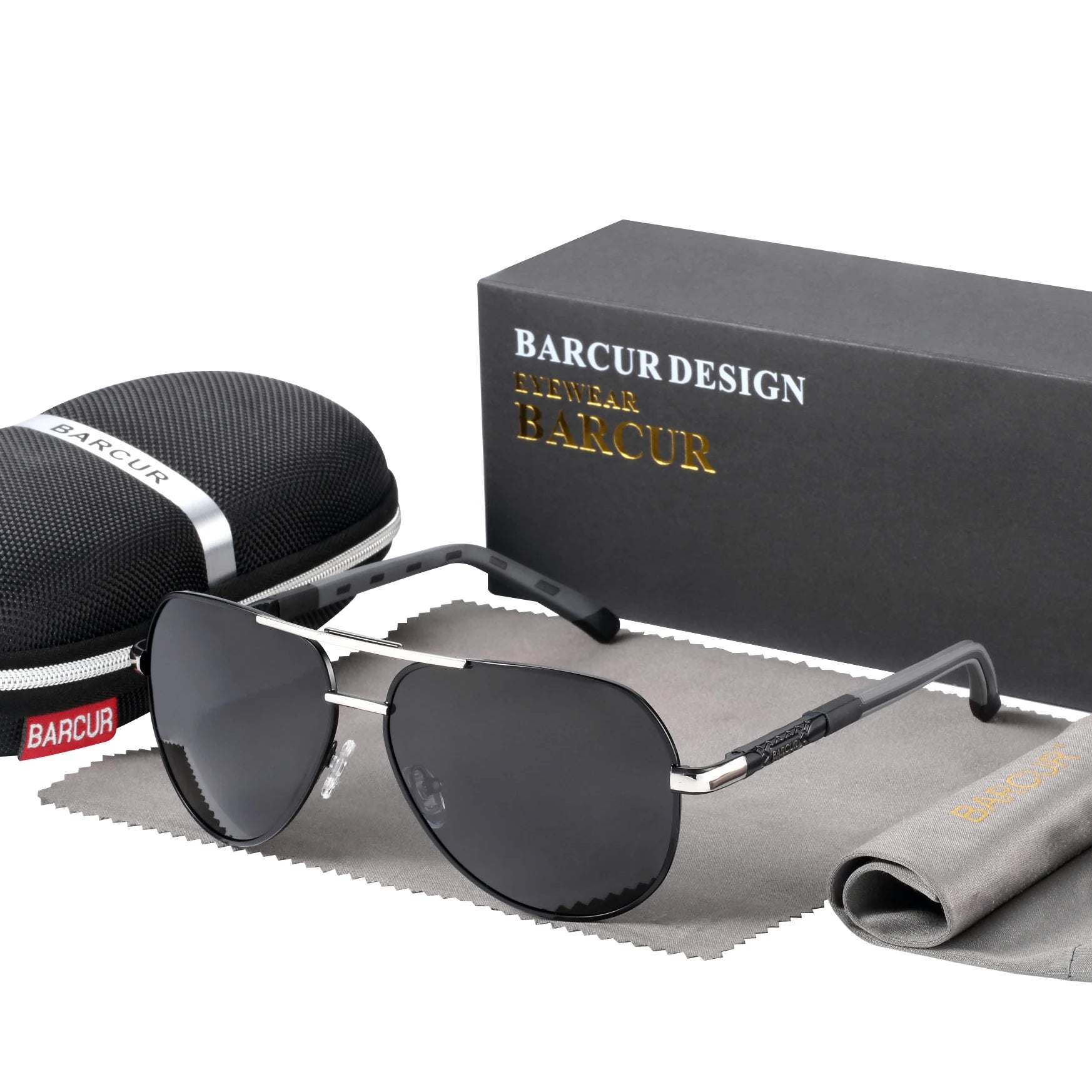 UV400 Polarized Sunglasses with vintage pilot frame.