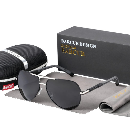 UV400 Polarized Sunglasses with vintage pilot frame.