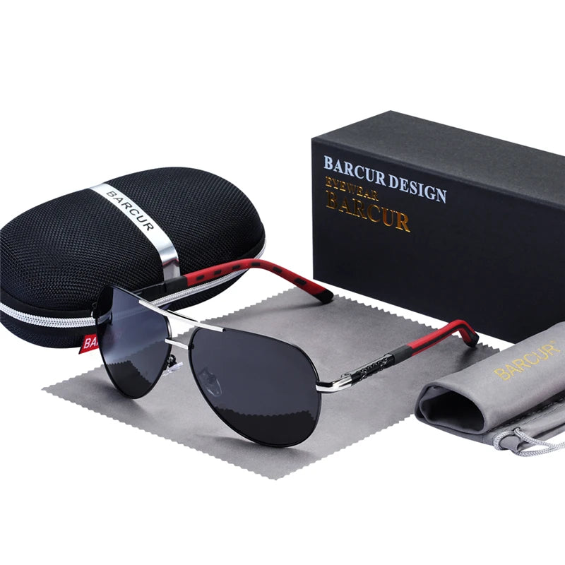 UV400 Polarized Sunglasses with vintage pilot frame.