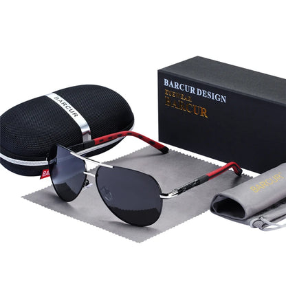 UV400 Polarized Sunglasses with vintage pilot frame.