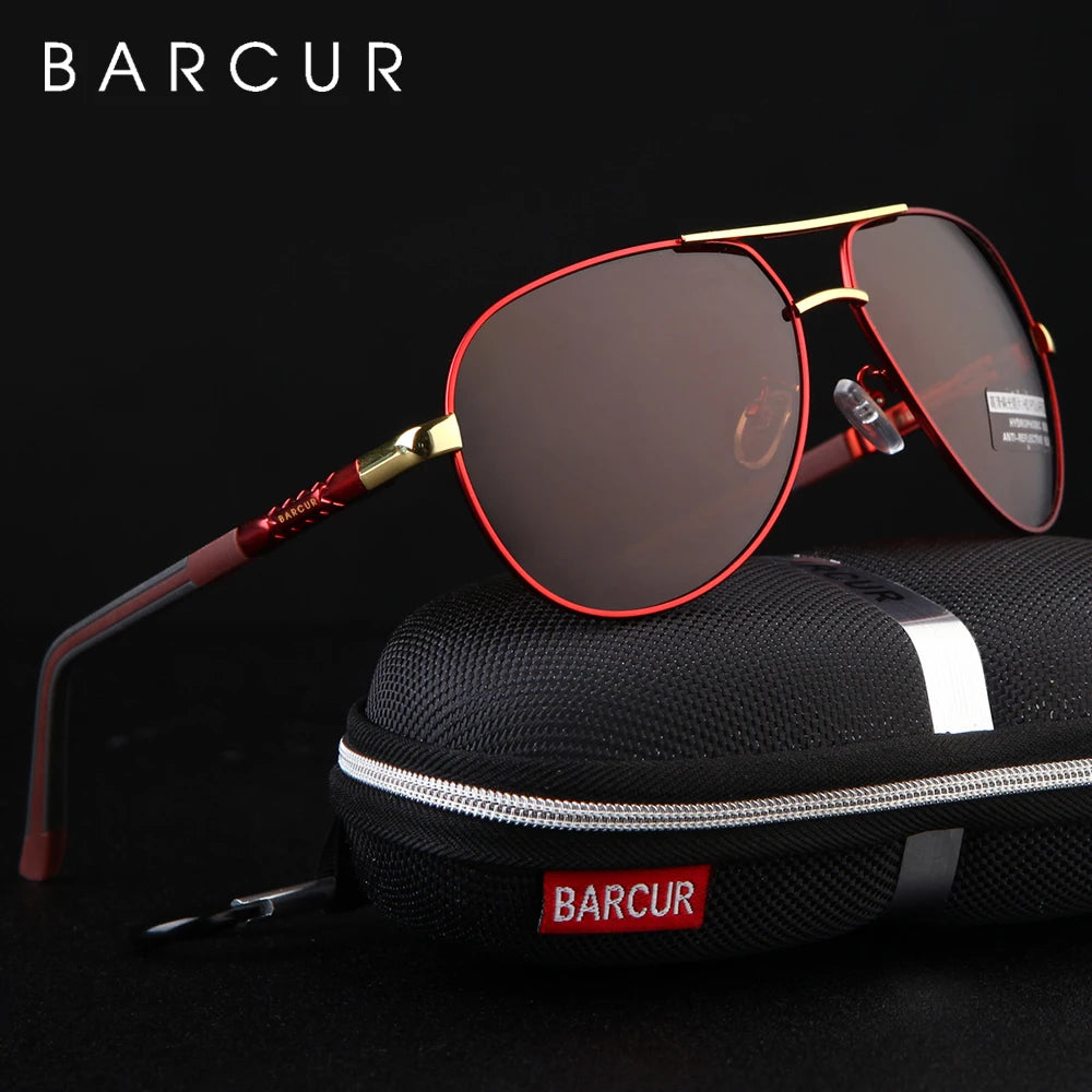 UV400 Polarized Sunglasses with vintage pilot frame.