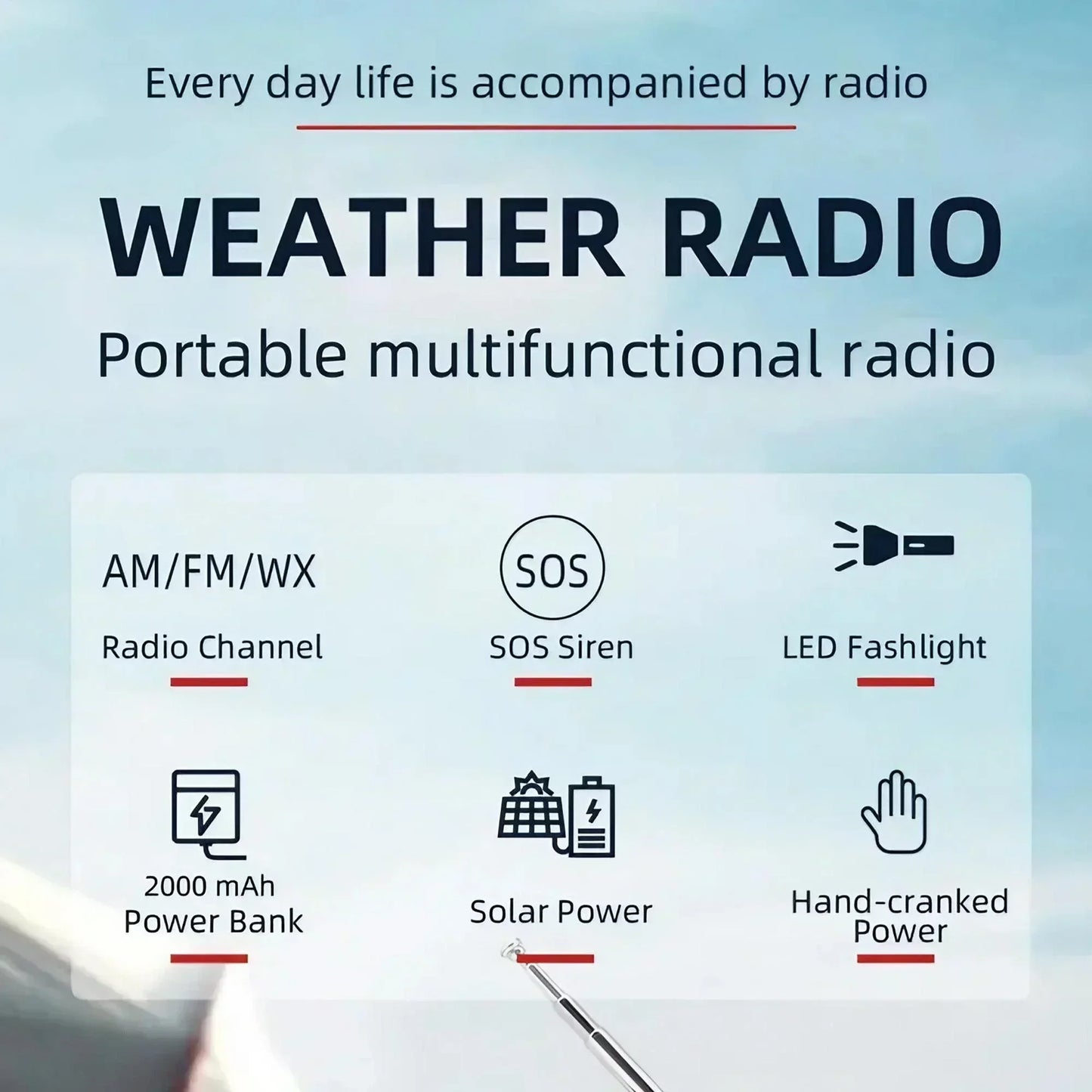 Summit Emergency Weather Radio product photo – Lost Lake Outdoor