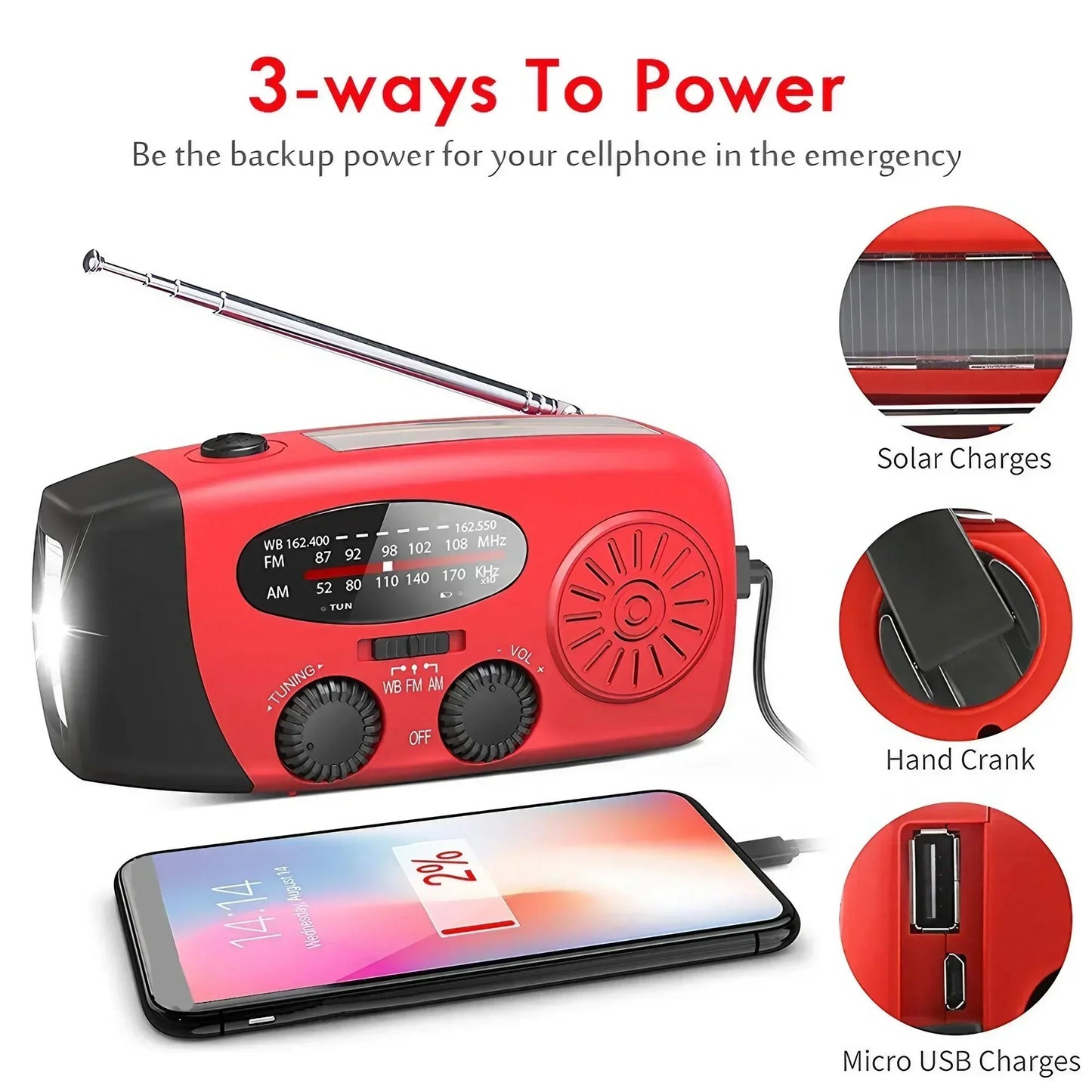 Summit Emergency Weather Radio product photo – Lost Lake Outdoor
