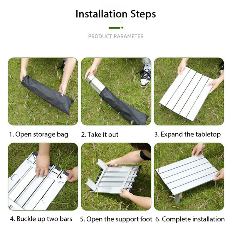 Camping Roll Top Table, ultra lightweight and portable.