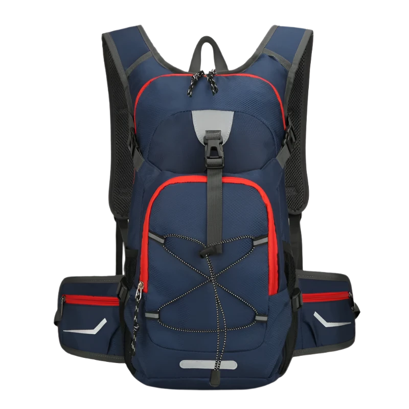 Deep Blue Cycling Backpack with hydration and waterproofing.