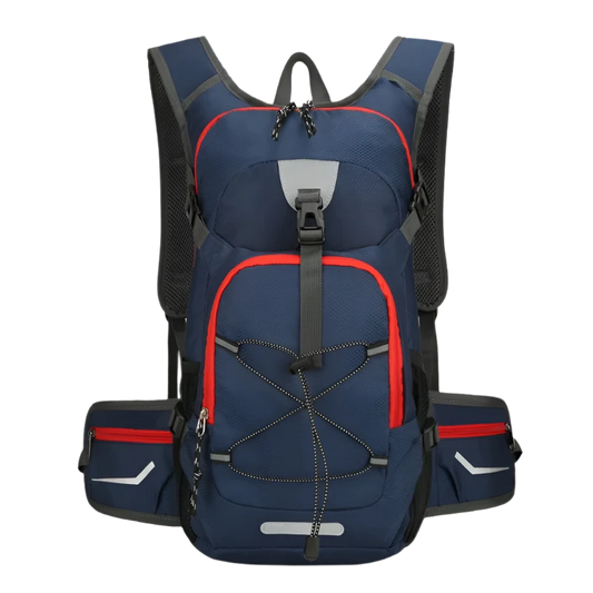 Deep Blue Cycling Backpack with hydration and waterproofing.