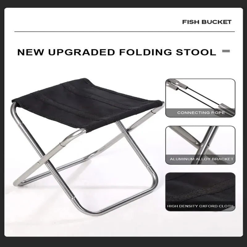 Folding Camping Stool, portable ultralight design.