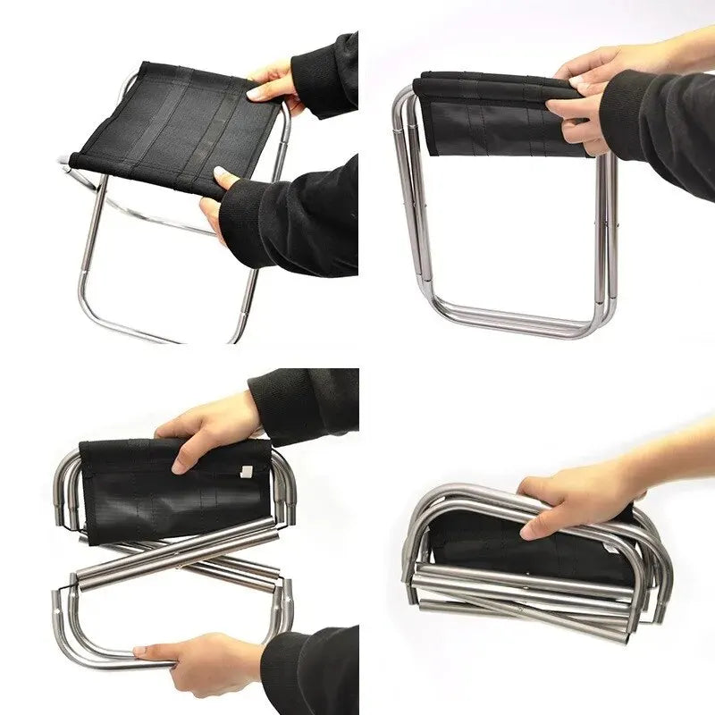 Folding Camping Stool, portable ultralight design.