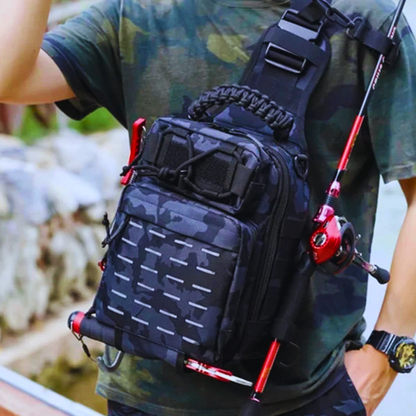 Tactical Chest Sling Backpack: Compact, versatile, MOLLE-ready with night reflectivity, breathable backing, and organized multi-layer pockets.