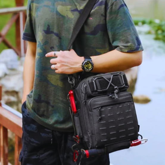 Tactical Chest Sling Backpack: Compact, versatile, MOLLE-ready with night reflectivity, breathable backing, and organized multi-layer pockets.