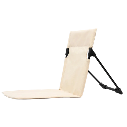 Beige Lightweight Camping Folding Chair, portable design.