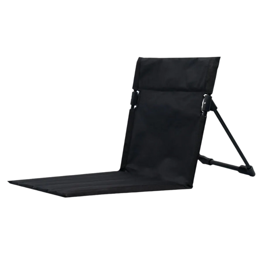 Black Lightweight Camping Folding Chair, portable design.