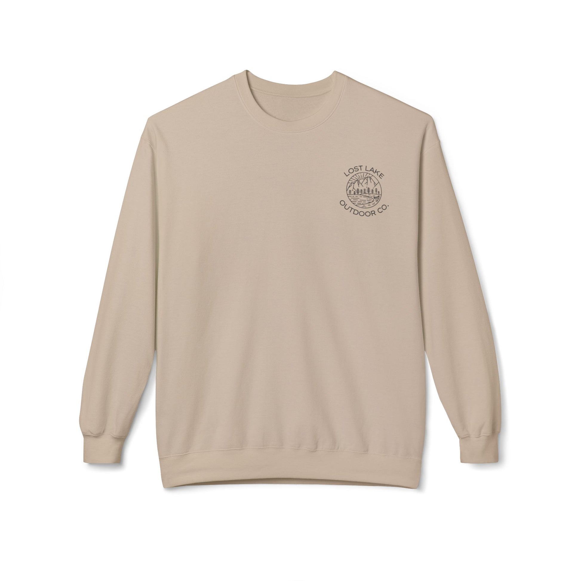 Sand Heavy Sweatshirt, unisex crewneck design.