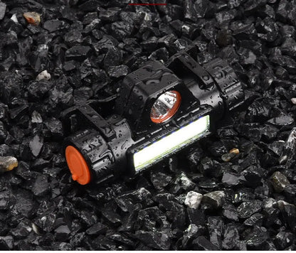 Mini Headlamp, USB rechargeable waterproof light.