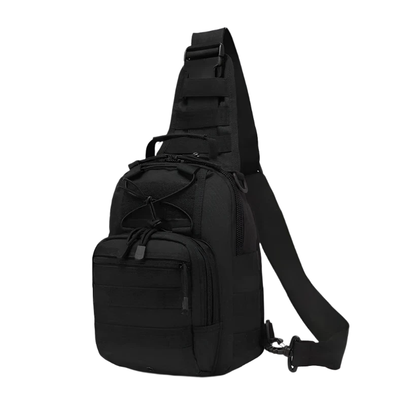 Black MOLLE Sling Backpack, compact and versatile