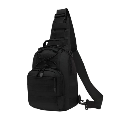 Black MOLLE Sling Backpack, compact and versatile