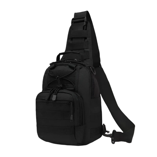 Black MOLLE Sling Backpack, compact and versatile