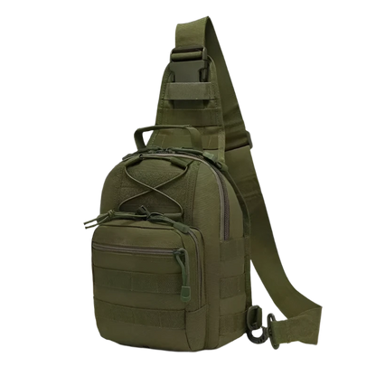 Green MOLLE Sling Backpack, compact and versatile