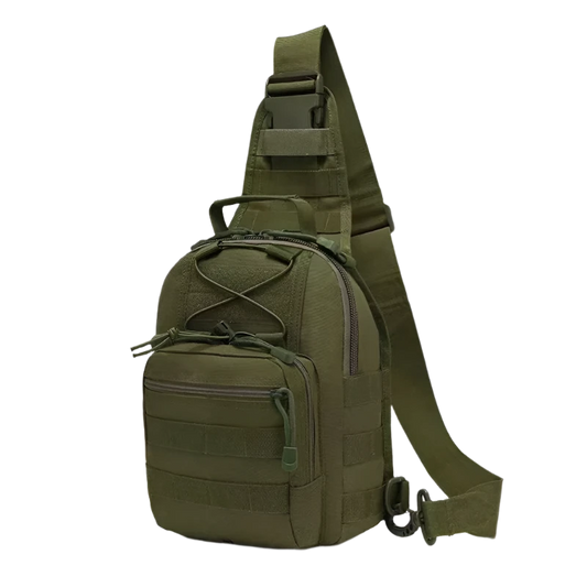 Green MOLLE Sling Backpack, compact and versatile