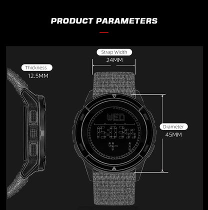 Outdoor Digital Watch with carbon fiber build.