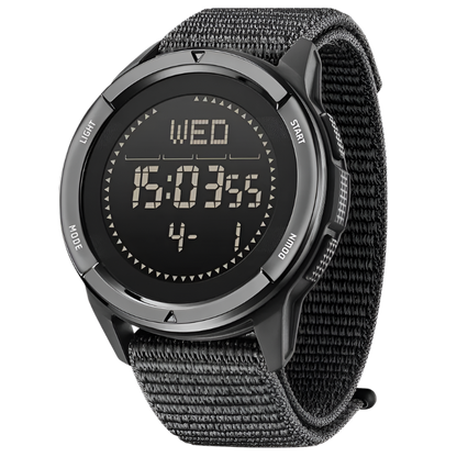 Outdoor Digital Watch with carbon fiber build.