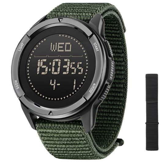 Outdoor Digital Watch with carbon fiber build.