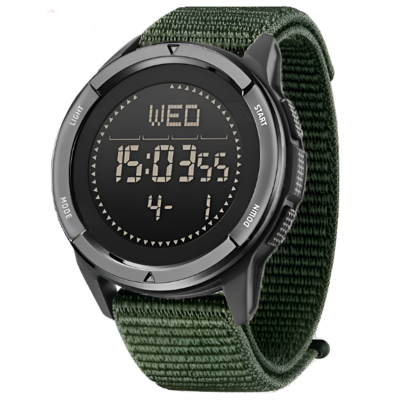 Outdoor Digital Watch with carbon fiber build.