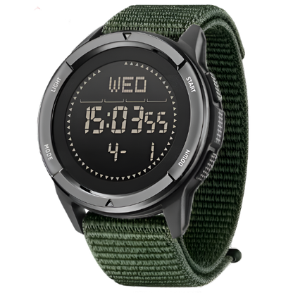 Outdoor Digital Watch with carbon fiber build.