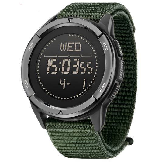 Outdoor Digital Watch with carbon fiber build.