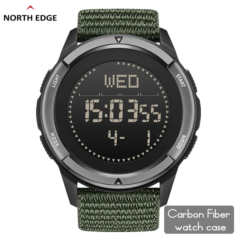 Outdoor Digital Watch with carbon fiber build.