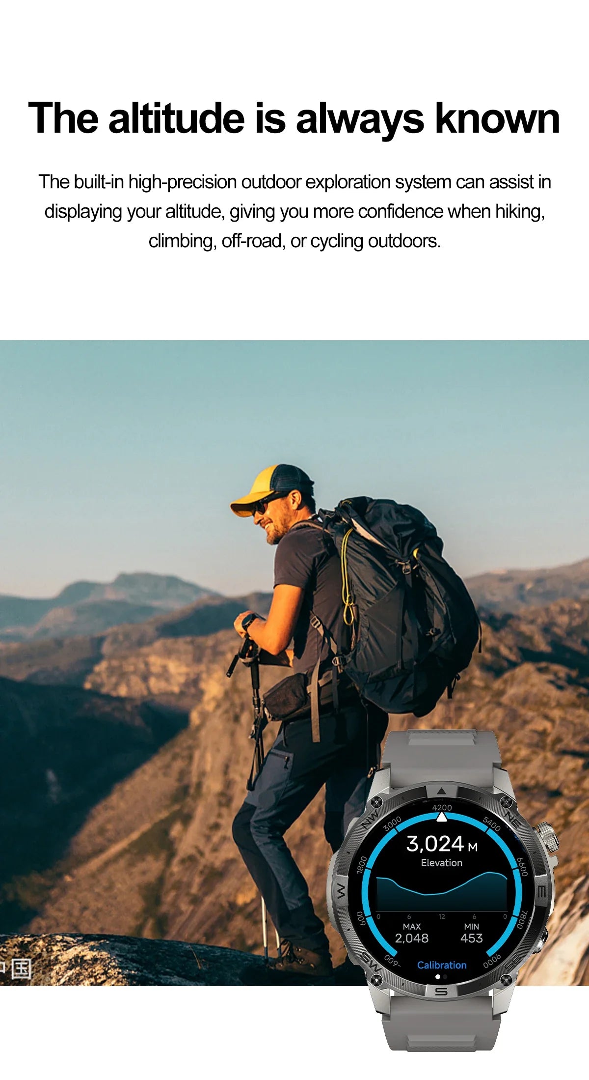 Amoled GPS Sport Smartwatch – North Edge product photo – Lost Lake Outdoor