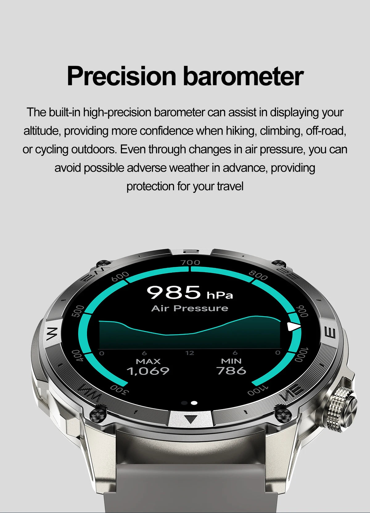 AMOLED Smart Watch with GPS tracking.