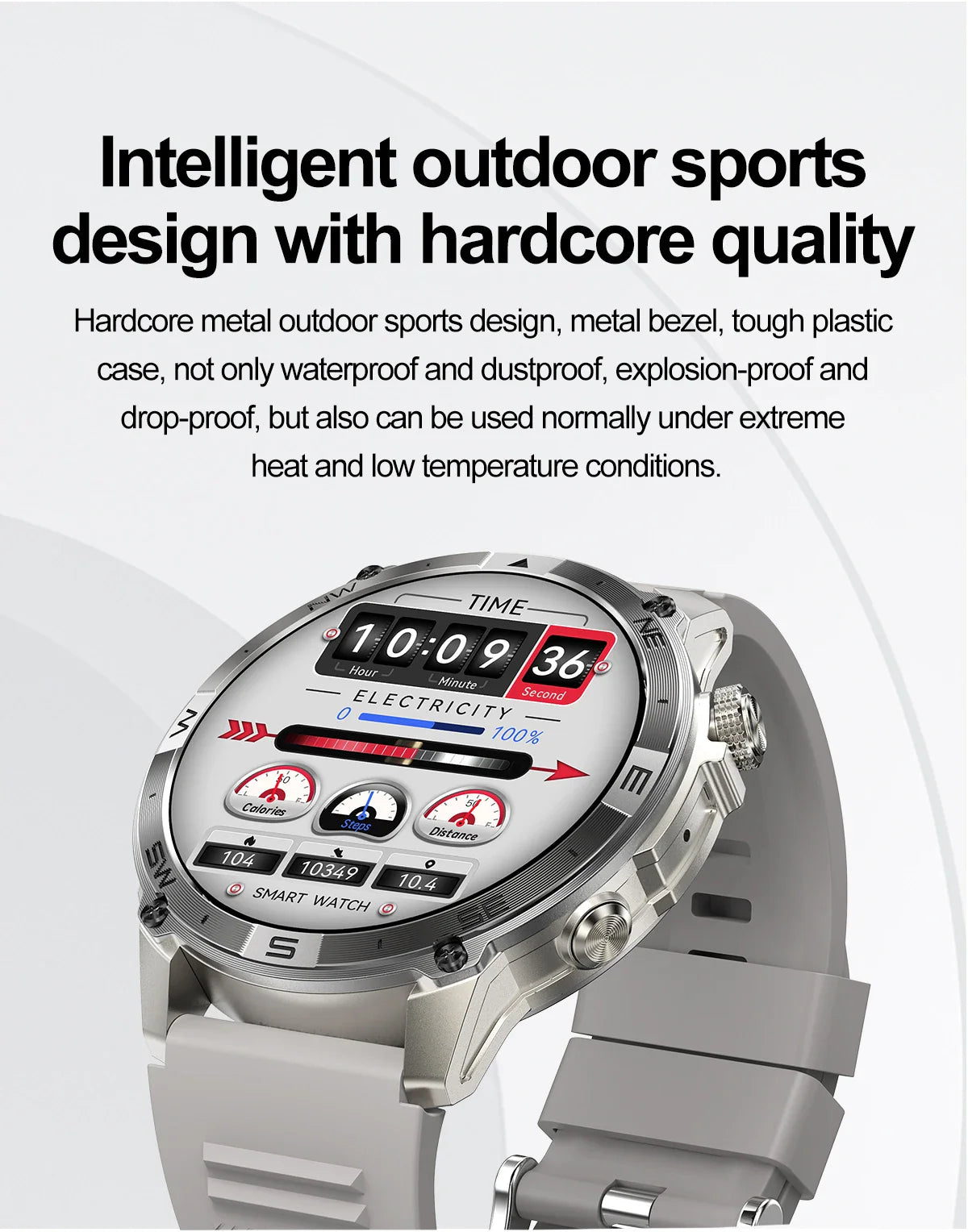 Amoled GPS Sport Smartwatch – North Edge product photo – Lost Lake Outdoor