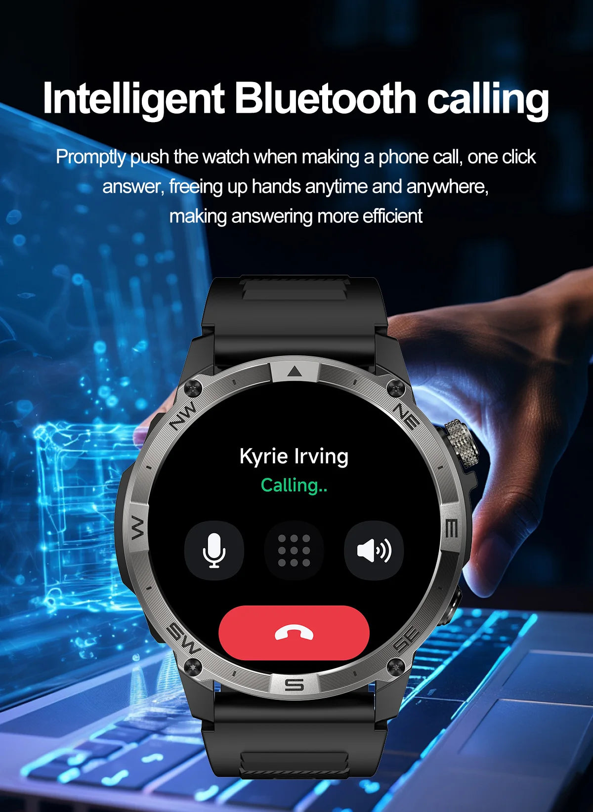 AMOLED Smart Watch with GPS tracking.