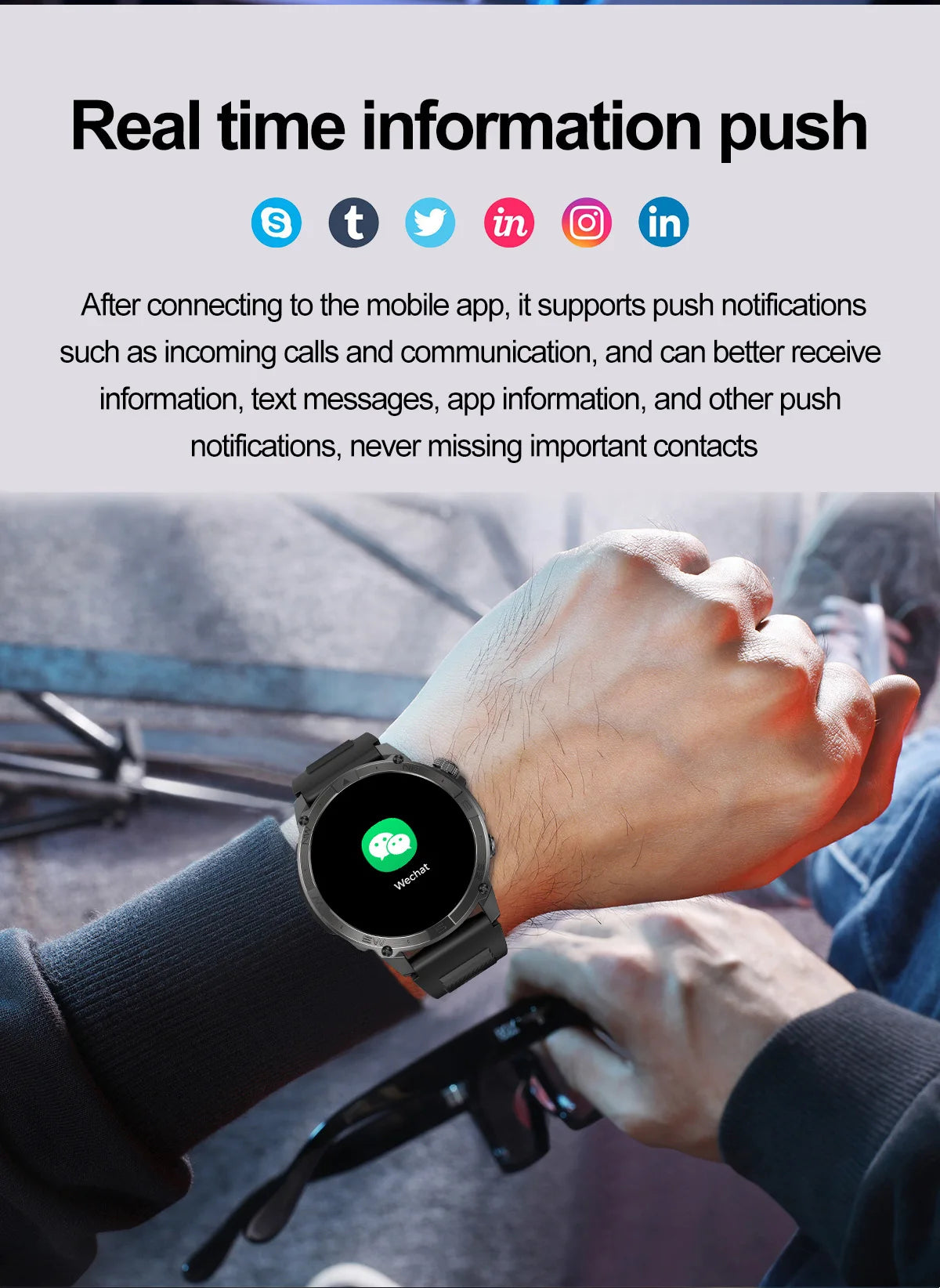 AMOLED Smart Watch with GPS tracking.