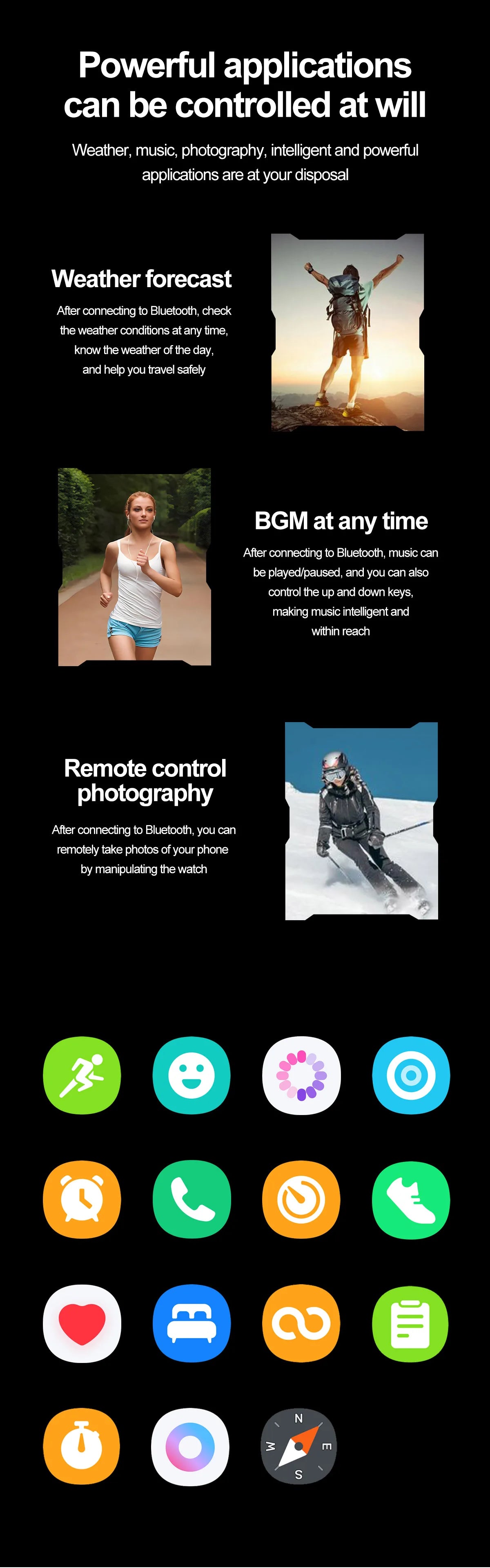 Amoled GPS Sport Smartwatch – North Edge product photo – Lost Lake Outdoor