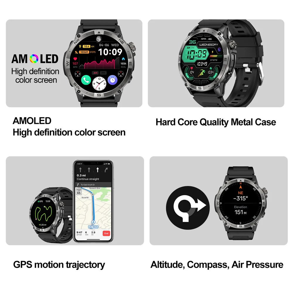Amoled GPS Sport Smartwatch – North Edge product photo – Lost Lake Outdoor
