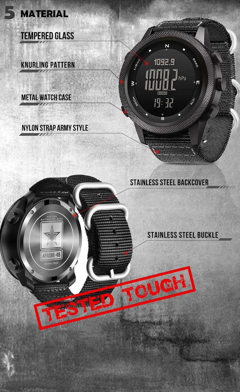 Outdoor Digital Watch with tactical features.