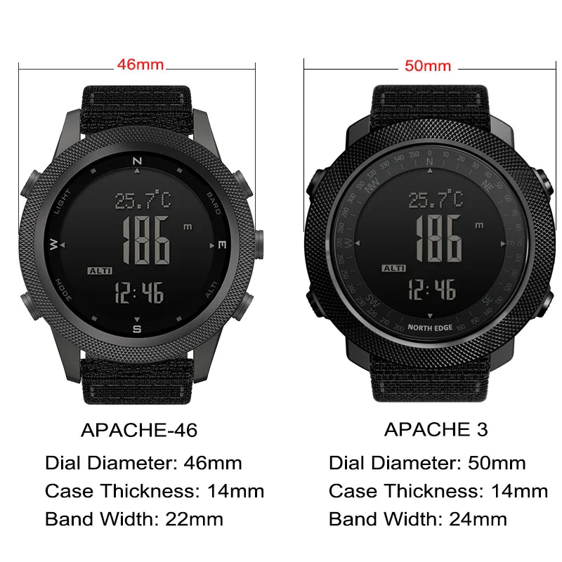 Apache 46 Outdoor Digital Watch – North Edge product photo – Lost Lake Outdoor
